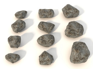 stone and boulder Modelo 3D