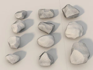 stone and boulder 3D Model