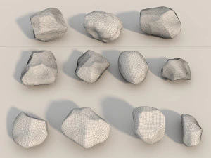stone and boulder 3D Model