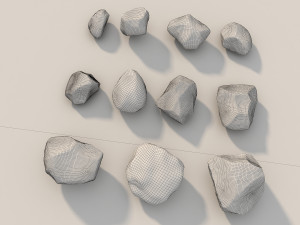 stone and boulder Modelo 3D
