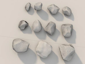 stone and boulder 3D Model