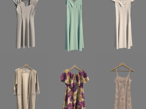 dress on hanger 4 3D Model