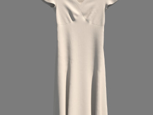 dress on hanger 4 Model 3D