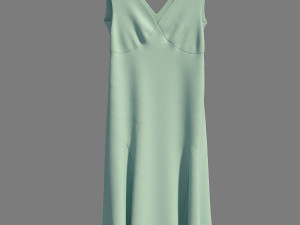 dress on hanger 4 Model 3D
