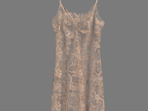 dress on hanger 4 Model 3D