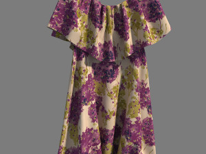 dress on hanger 4 Model 3D
