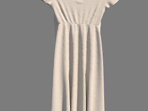 dress on hanger 4 Model 3D