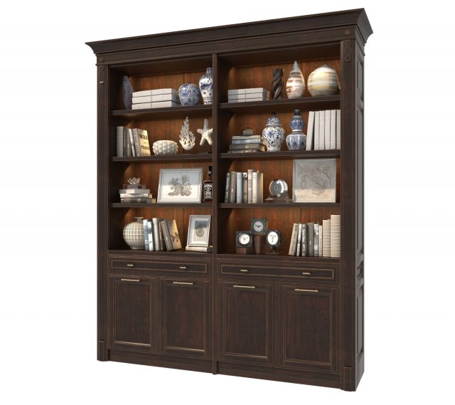 display cabinet classic style 2 3D Model .c4d .max .obj .3ds .fbx .stl .blend 