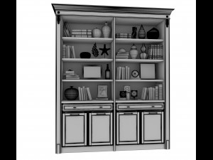 display cabinet classic style 2 3D Model