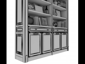 display cabinet classic style 2 3D Model