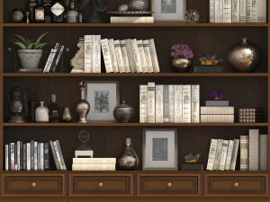 display cabinet classic style 3D Model
