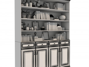 display cabinet classic style Modèle 3D