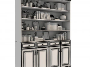 display cabinet classic style 3D Model