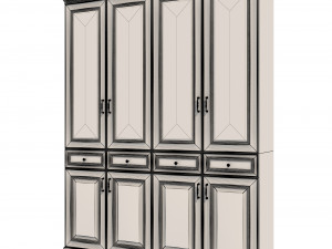 display cabinet classic style Modèle 3D