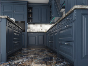 classic kitchen cabinet 3D मॉडल