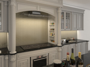 classic kitchen cabinet 2 3D Model