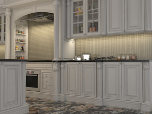 classic kitchen cabinet 2 3D Model