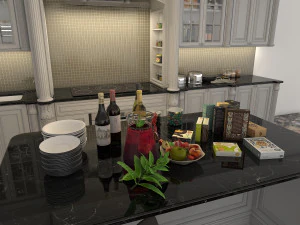 classic kitchen cabinet 2 3D Model