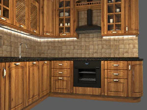 cozinha cl&aacute;ssica Modelo 3D