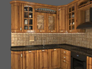 cozinha cl&aacute;ssica Modelo 3D