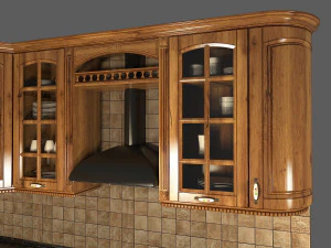 cozinha cl&aacute;ssica Modelo 3D