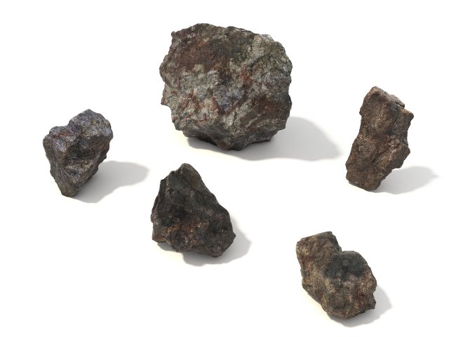 stone and boulder 2 3D 模型 .c4d .max .obj .3ds .fbx .stl .blend