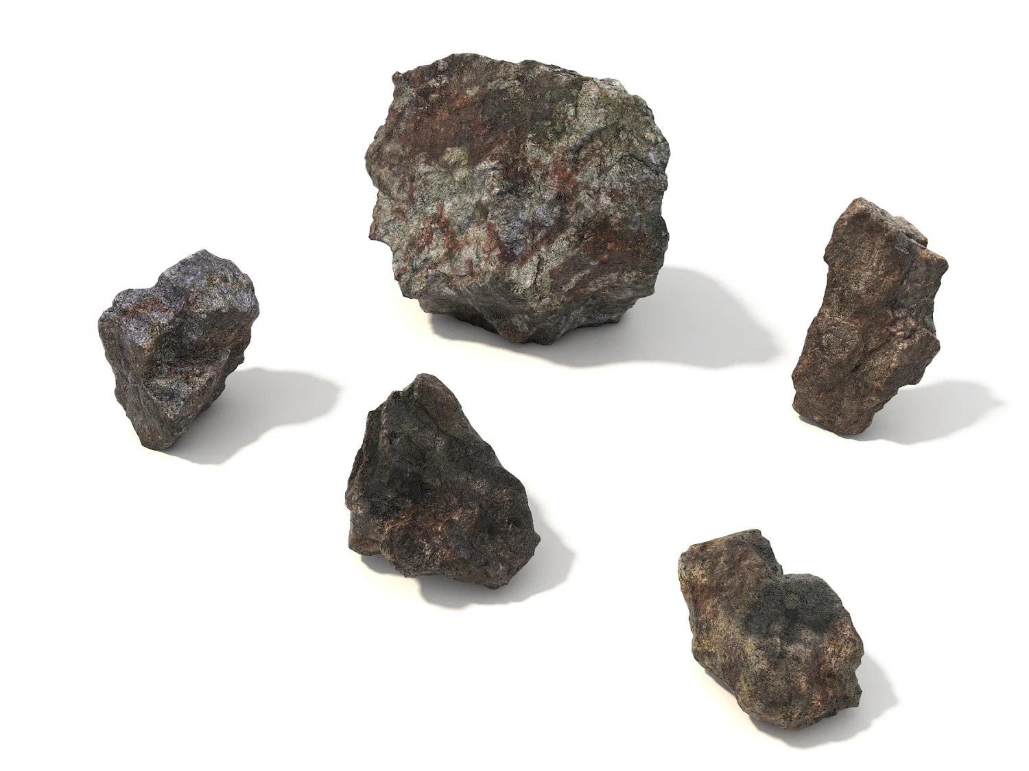 stone and boulder 2 3D Model .c4d .max .obj .3ds .fbx .stl .blend