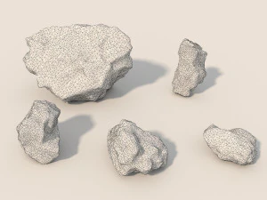 stone and boulder 2 3D Model