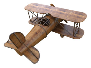 children aircraft toy made of wood Model 3D