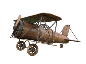 children aircraft toy made of wood Model 3D