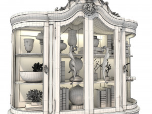 display cabinet classic style 4 3D Model