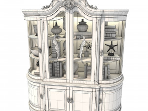 display cabinet classic style 4 3D Model