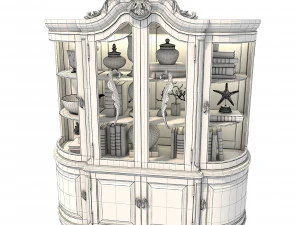 display cabinet classic style 4 3D Model