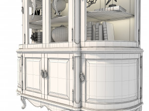 display cabinet classic style 4 3D Model