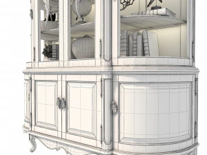 display cabinet classic style 4 3D Model