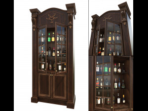 display cabinet european style 3D मॉडल