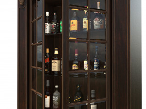 display cabinet european style Model 3D