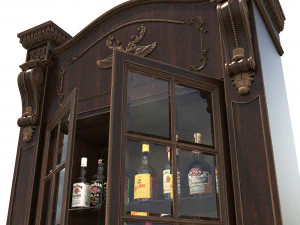 display cabinet european style 3D Model