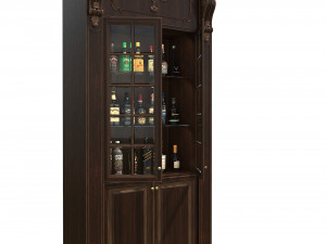 display cabinet european style Model 3D