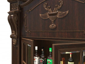display cabinet european style Model 3D