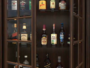 display cabinet european style Model 3D