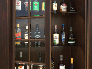display cabinet european style Model 3D