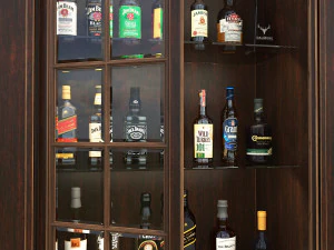 display cabinet european style 3D Model