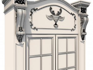 display cabinet european style Model 3D