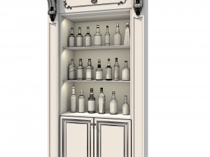 display cabinet european style Model 3D