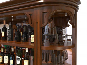 display cabinet classic style 3 3D Model