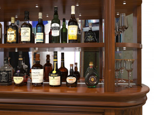 display cabinet classic style 3 3D Модель