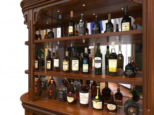 display cabinet classic style 3 3D Model