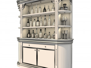 display cabinet classic style 3 3D Модель