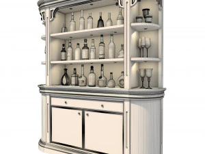 display cabinet classic style 3 3D Model